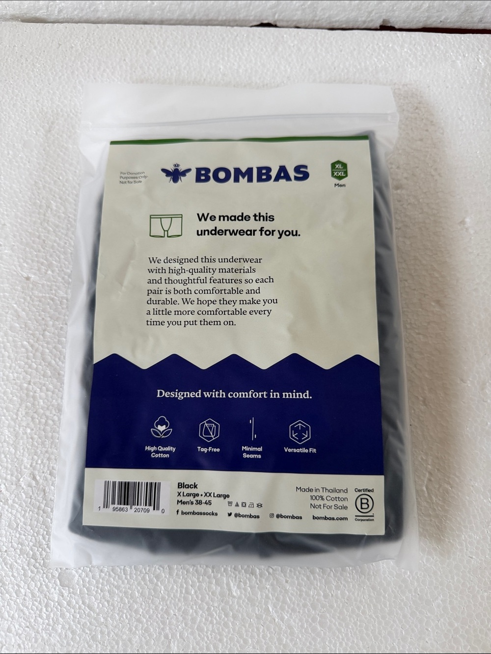 Bombas men’s underwear cotton xl/xxl